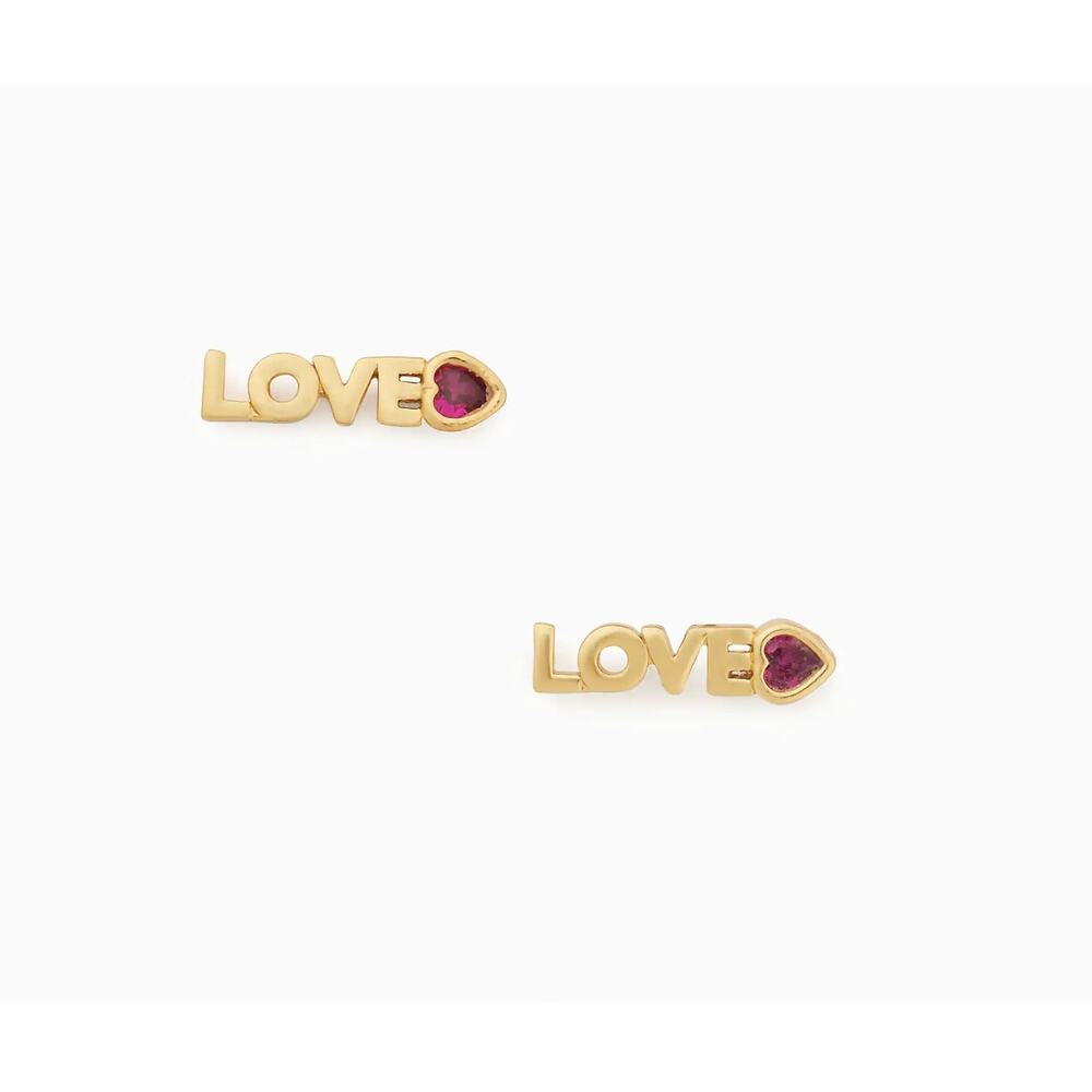 Kate Spade Love You Mom Love Mini Studs Earrings